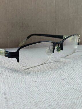 Vintage Kenneth Cole Reaction Women Eyeglasses Frame Black Tone Half Rim Glasses